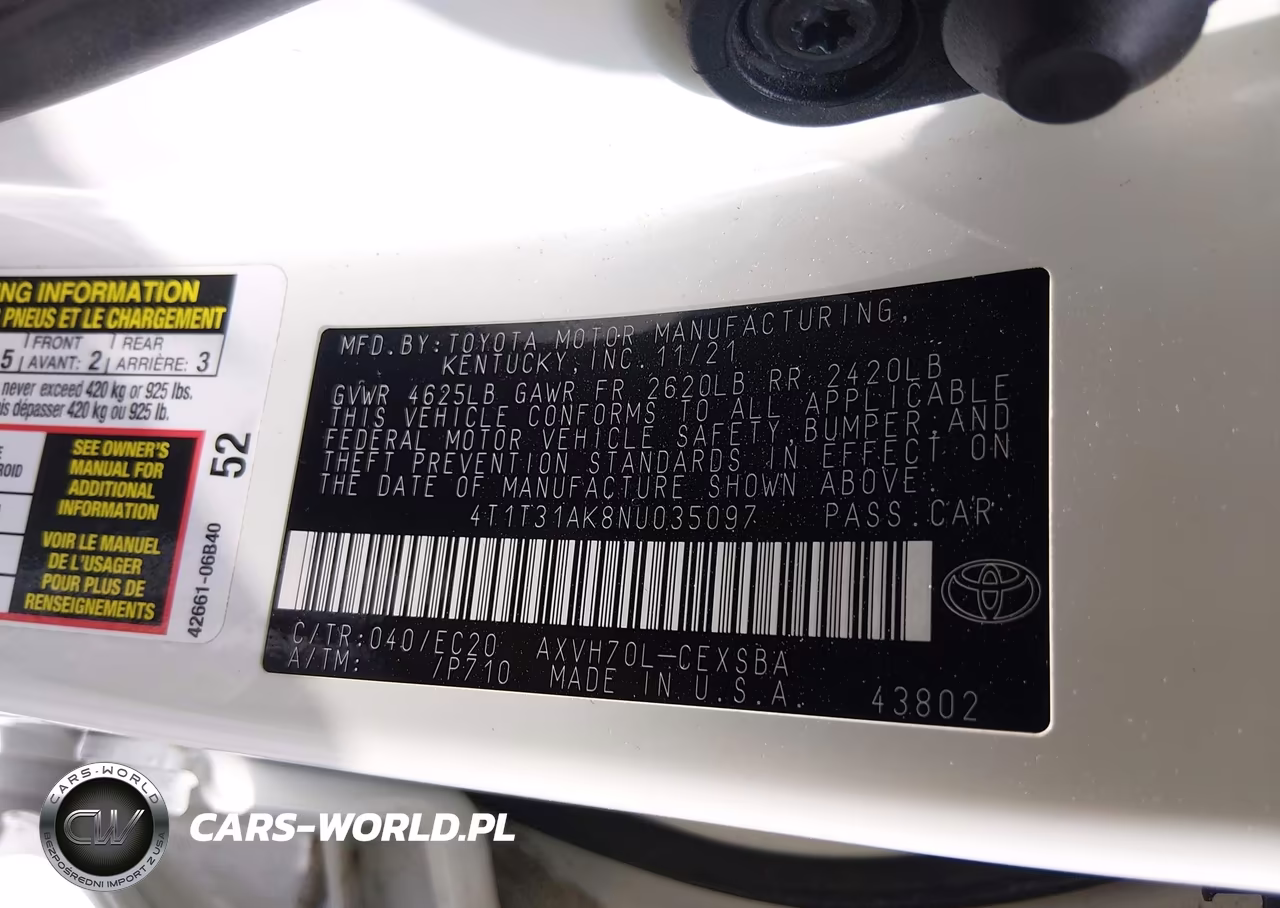 2022 Toyota Camry Nightshade Edition Hybrid VIN:4T1T31AK8NU035097 - 9
