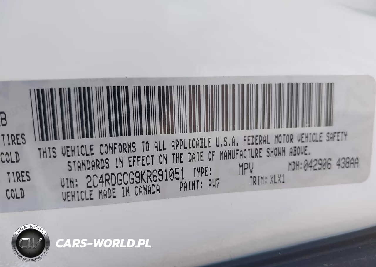 2019 Dodge Grand Caravan Sxt VIN:2C4RDGCG9KR691051 - 9