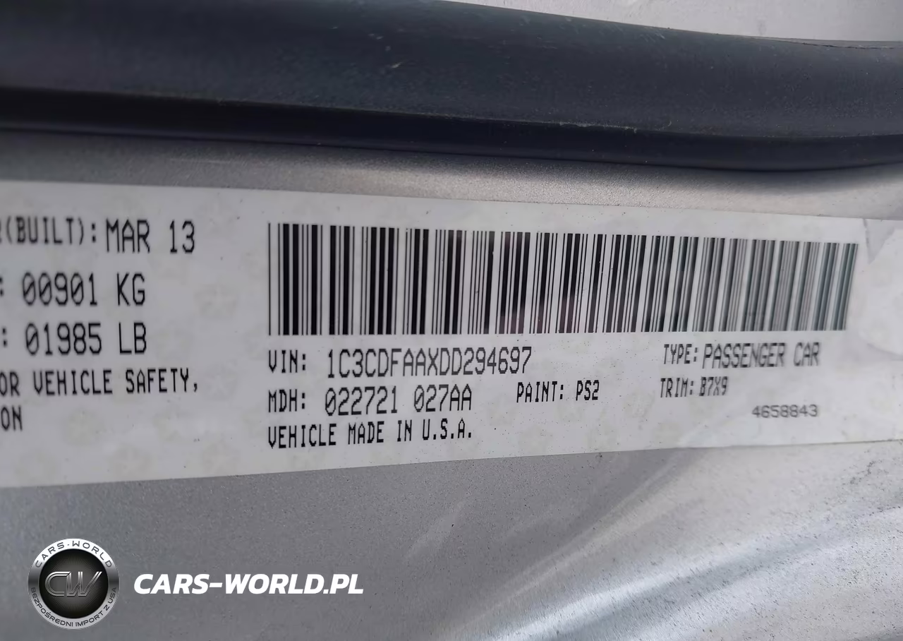 2013 Dodge Dart Se VIN:1C3CDFAAXDD294697 - 9