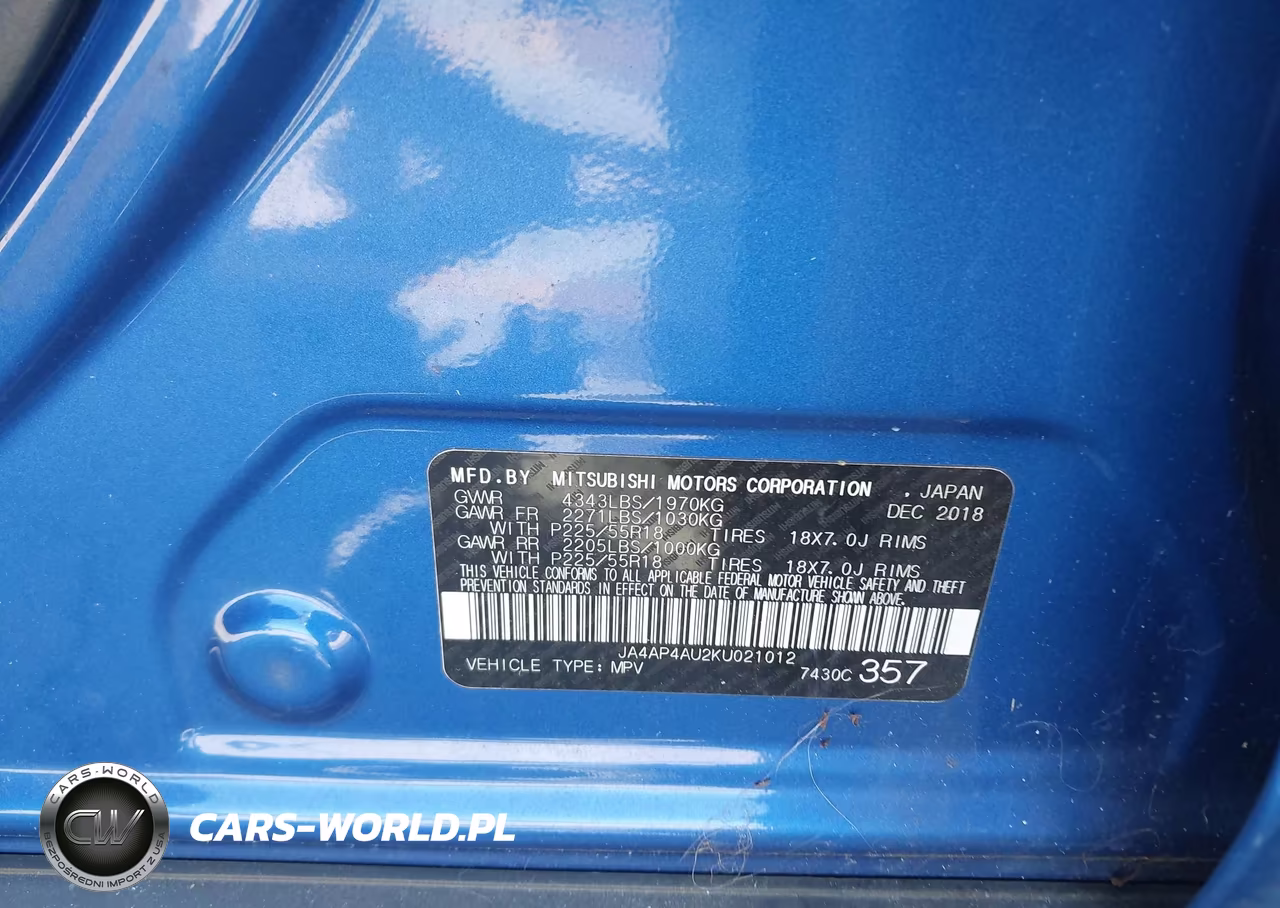 2019 Mitsubishi Outlander Sport 2.0 Se VIN:JA4AP4AU2KU021012 - 9