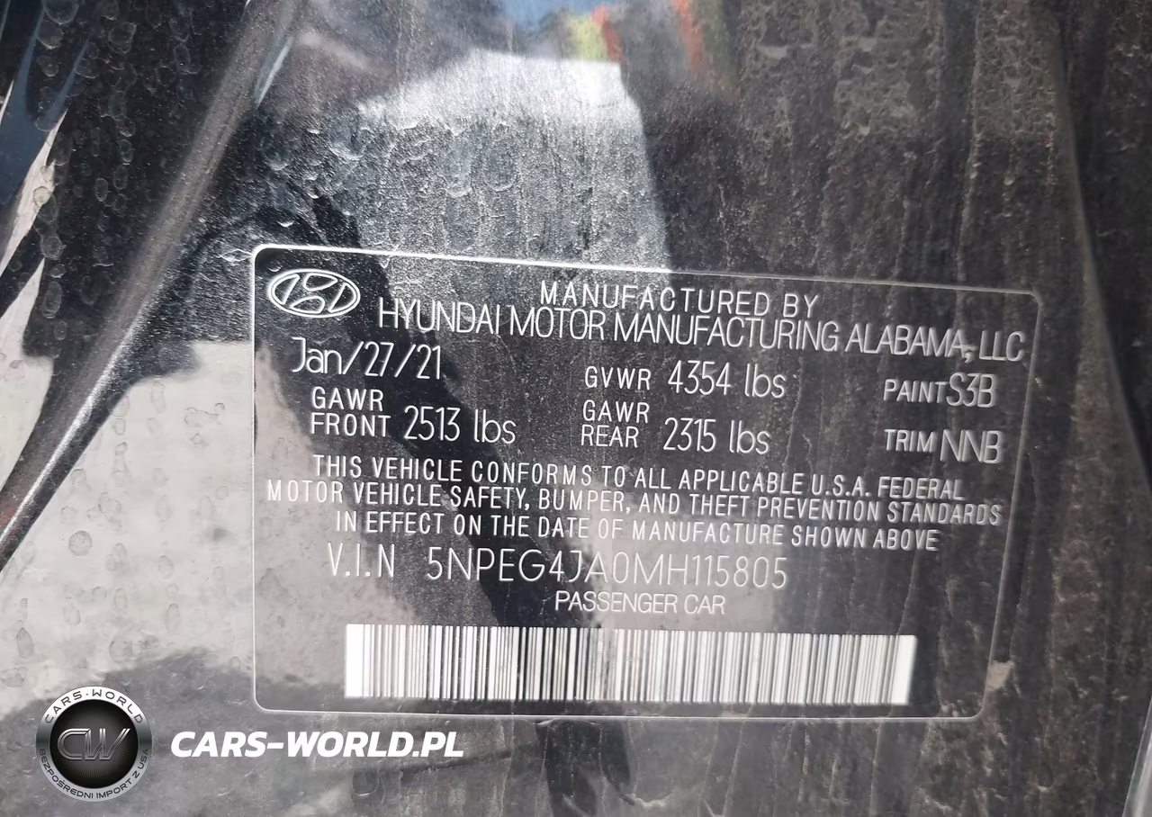 2021 Hyundai Sonata Se VIN:5NPEG4JA0MH115805 - 9