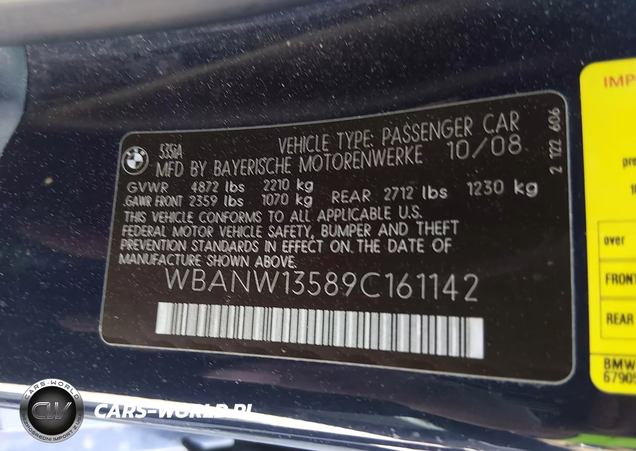 2009 BMW 535I VIN:WBANW13589C161142 - 9