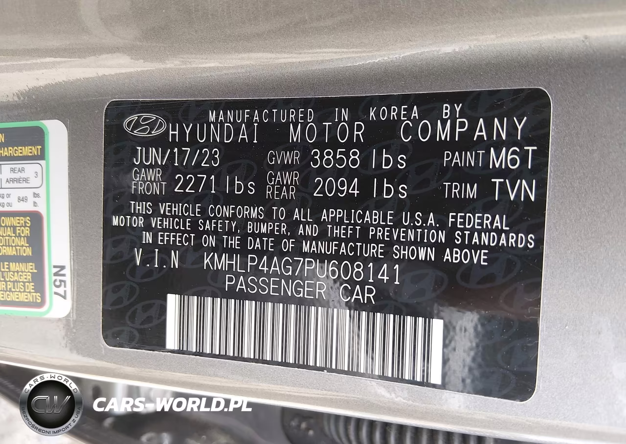 2023 Hyundai Elantra Limited VIN:KMHLP4AG7PU608141 - 9
