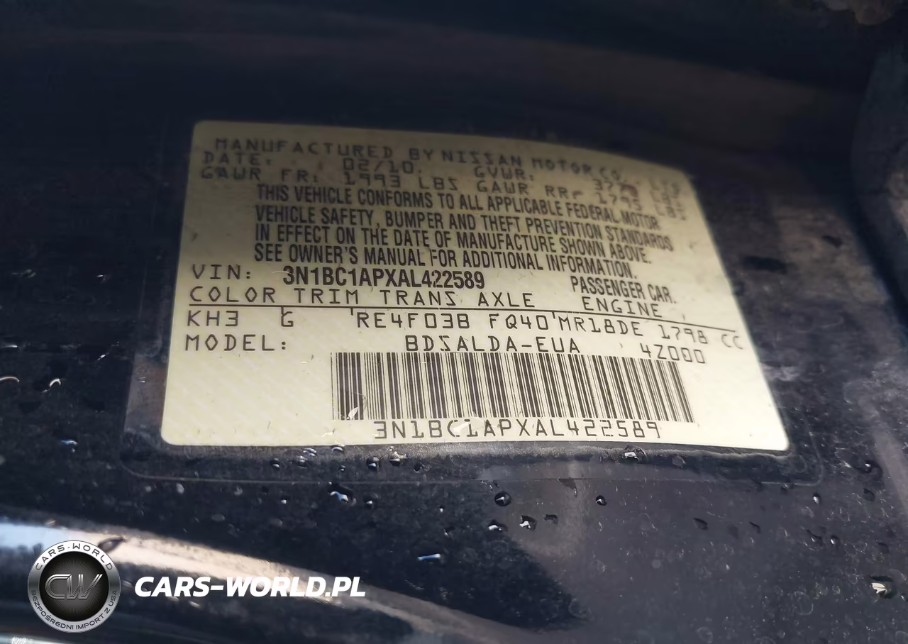 2010 Nissan Versa 1.8S VIN:3N1BC1APXAL422589 - 9