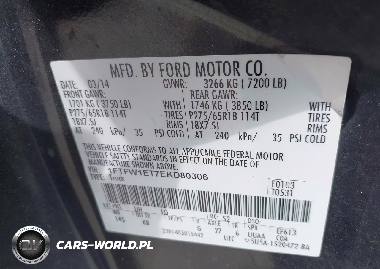 2014 Ford F-150 King Ranch VIN:1FTFW1ET7EKD80306 - 9