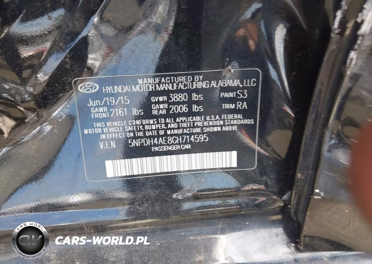 2016 Hyundai Elantra Se VIN:5NPDH4AE8GH714595 - 9