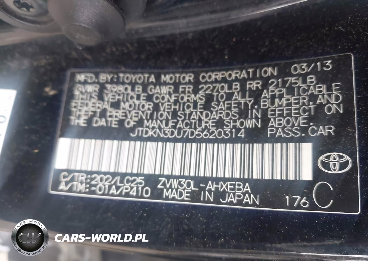 2013 Toyota Prius Three Se VIN:JTDKN3DU7D5620314 - 9