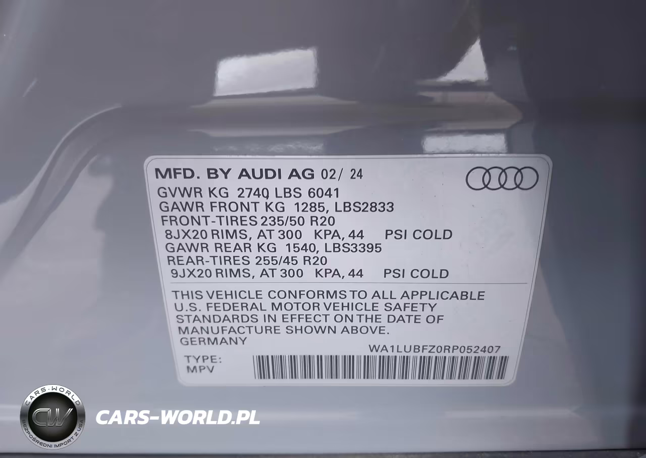 2024 Audi Q4 E-Tron Premium Plus 55 Quattro VIN:WA1LUBFZ0RP052407 - 9