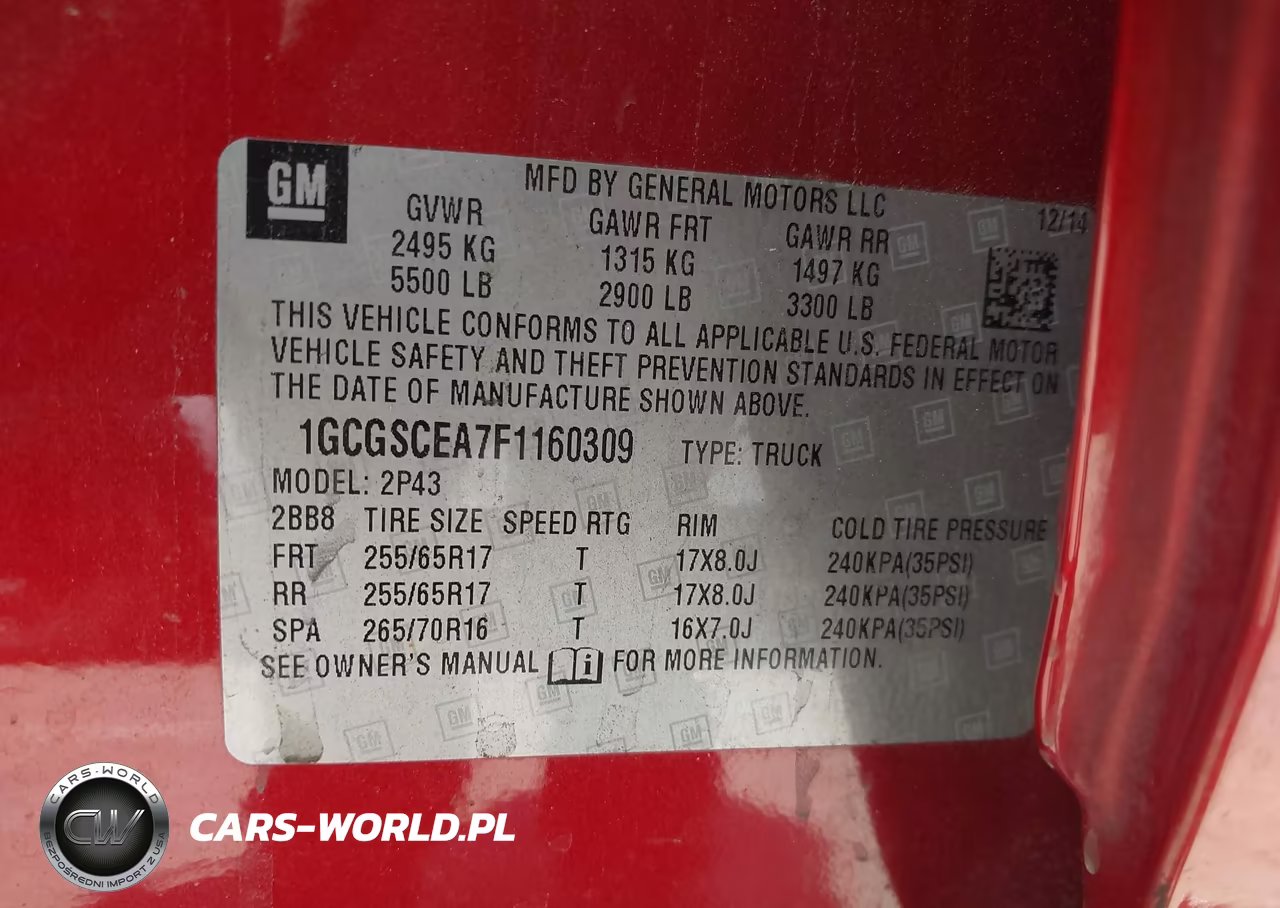 2015 Chevrolet Colorado 2Wd Z71 VIN:1GCGSCEA7F1160309 - 9