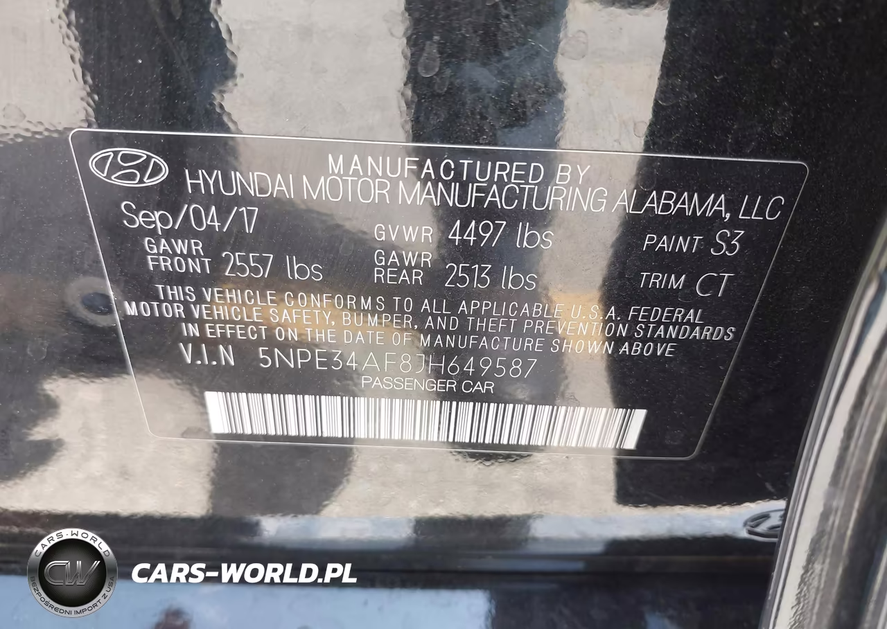 2018 Hyundai Sonata Sport VIN:5NPE34AF8JH649587 - 9