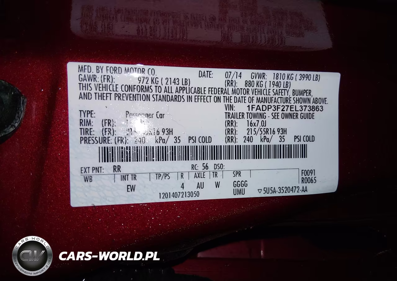 2014 Ford Focus Se VIN:1FADP3F27EL373863 - 9