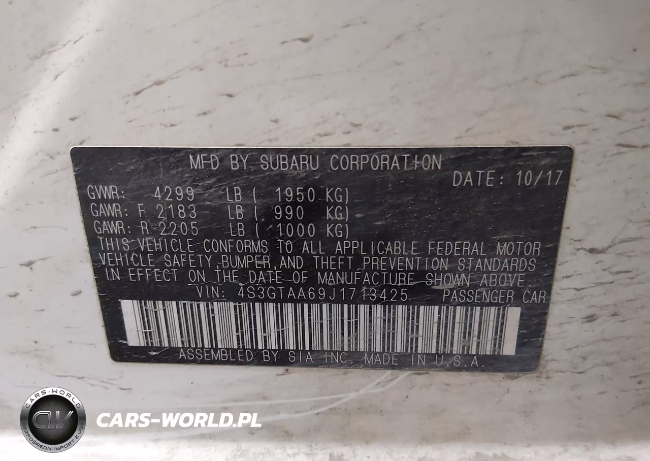 2018 Subaru Impreza 2.0I VIN:4S3GTAA69J1713425 - 9