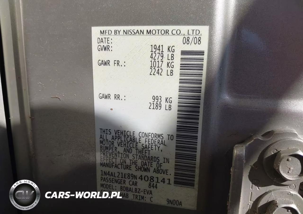 2009 Nissan Altima 2.5 S VIN:1N4AL21E89N408141 - 9