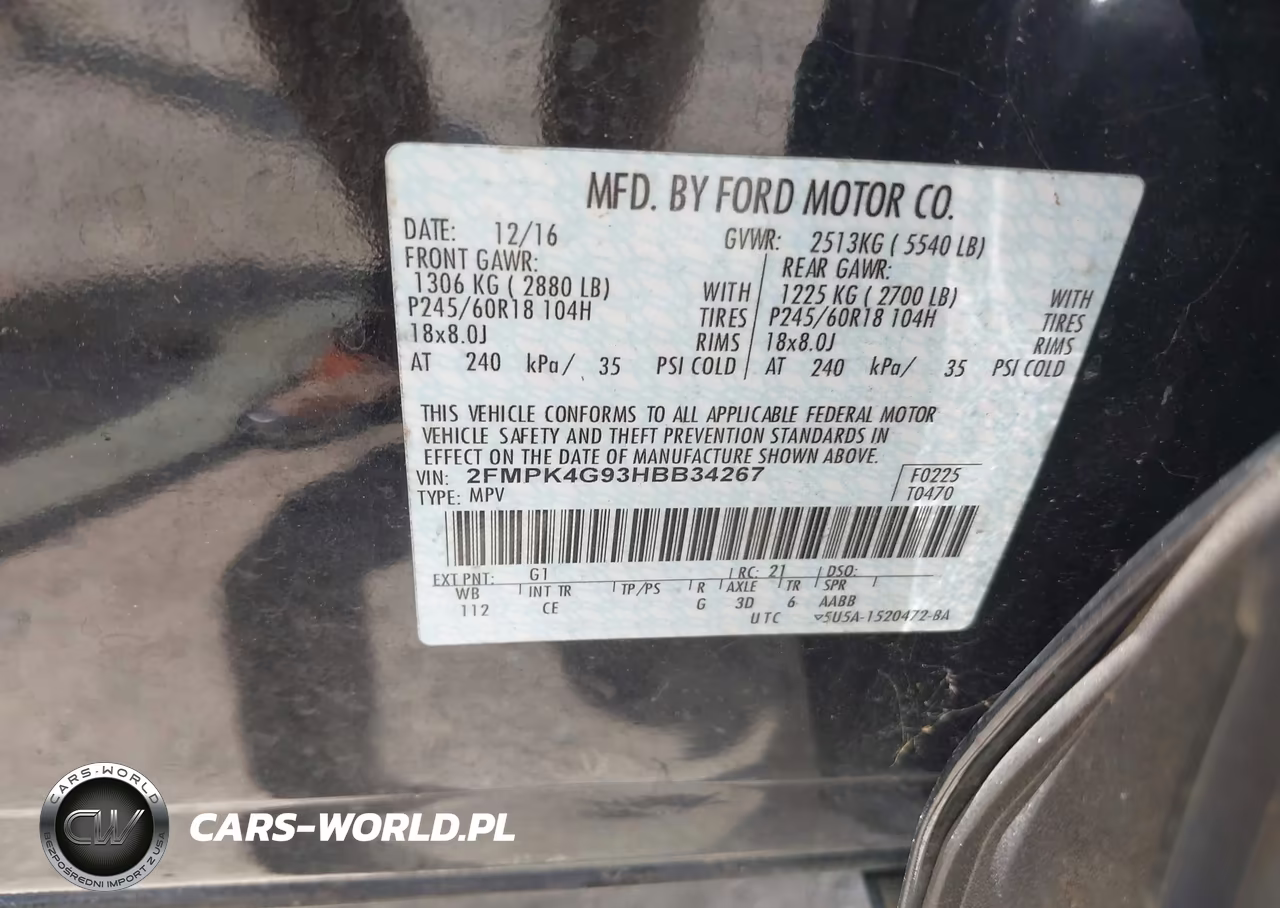 2017 Ford Edge Se VIN:2FMPK4G93HBB34267 - 9