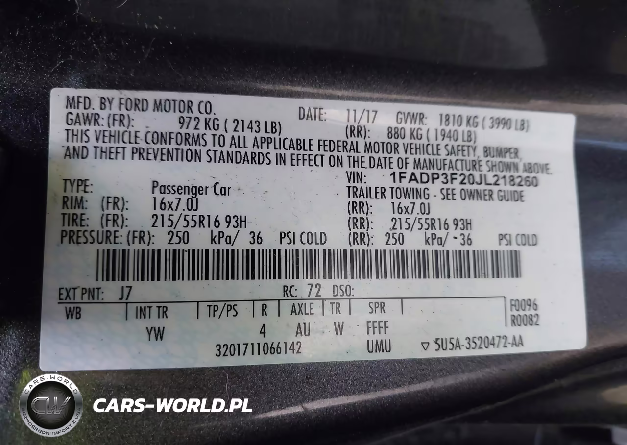 2018 Ford Focus Se VIN:1FADP3F20JL218260 - 9