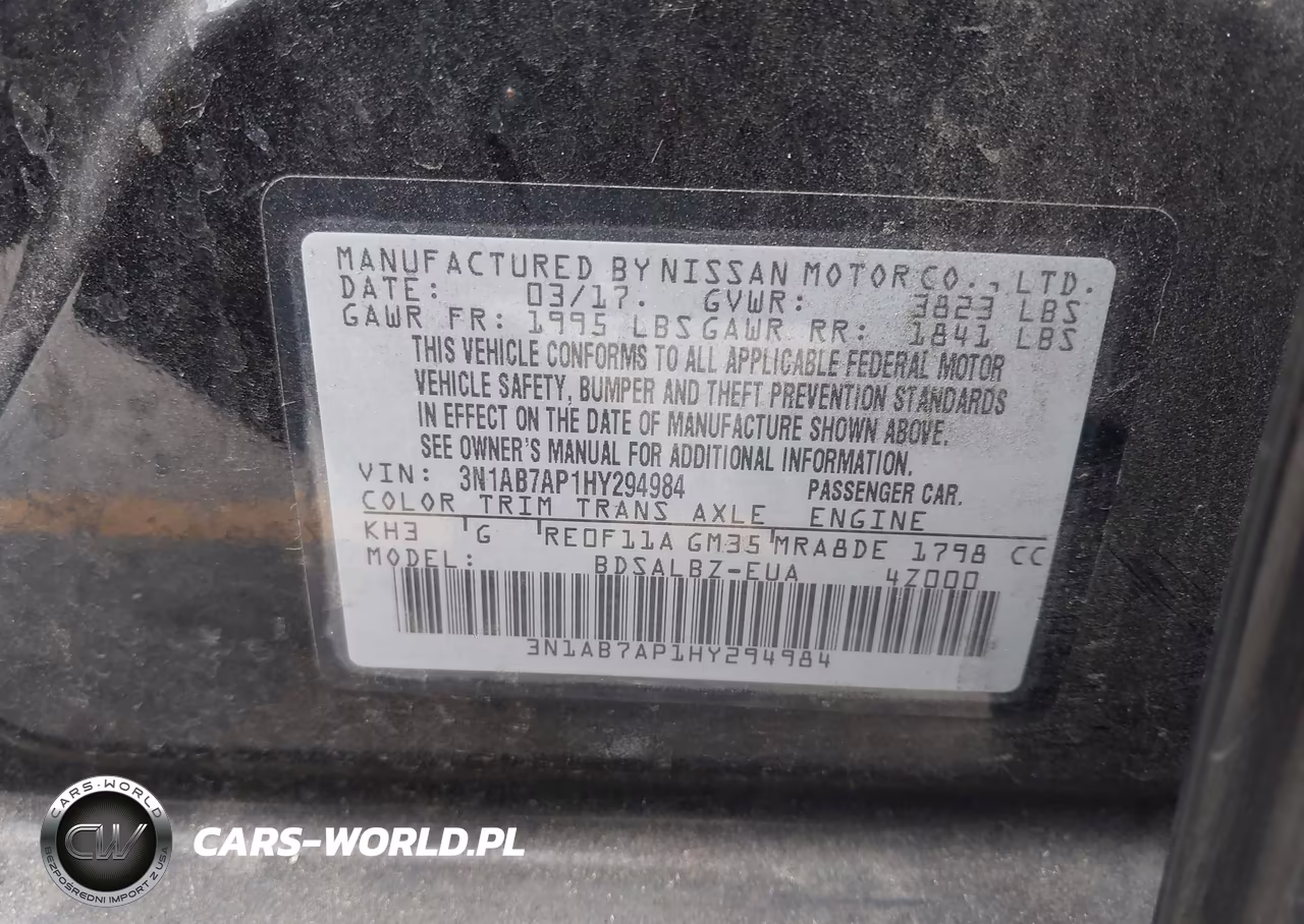 2017 Nissan Sentra S VIN:3N1AB7AP1HY294984 - 9