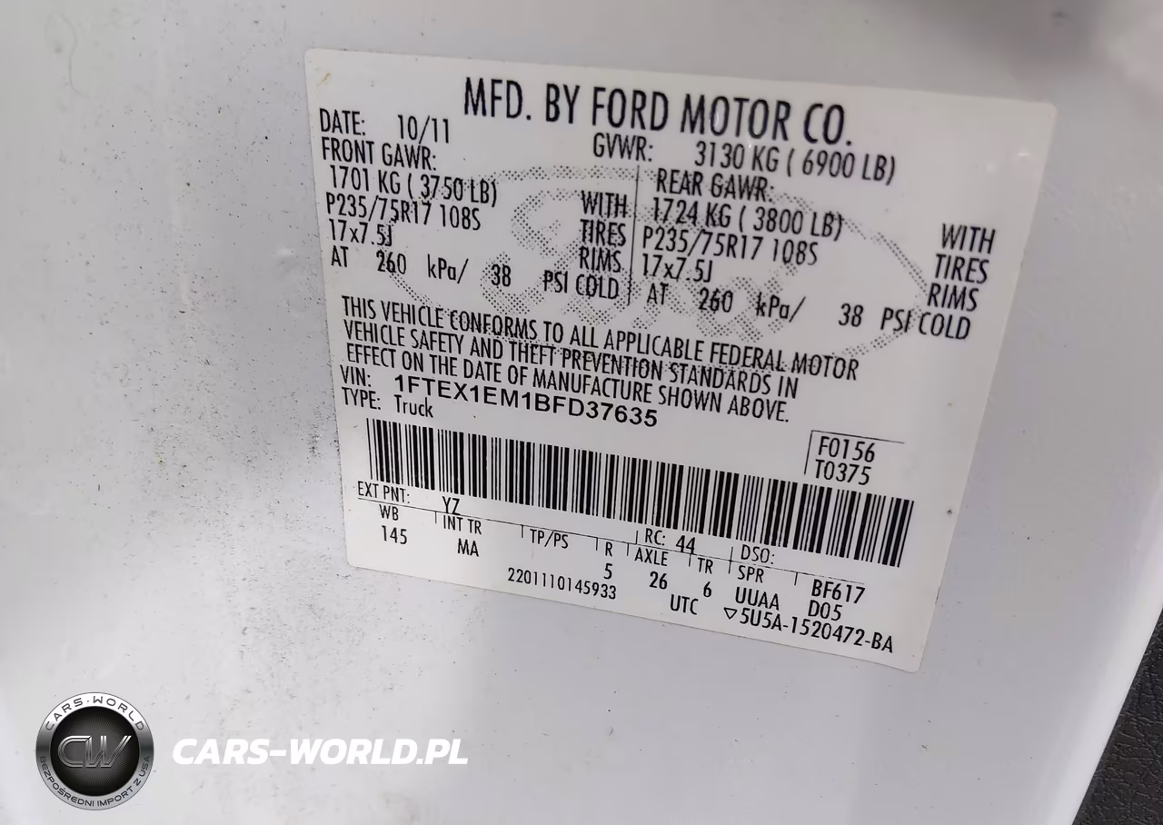 2011 Ford F-150 Stx-Xl-Xlt VIN:1FTEX1EM1BFD37635 - 9