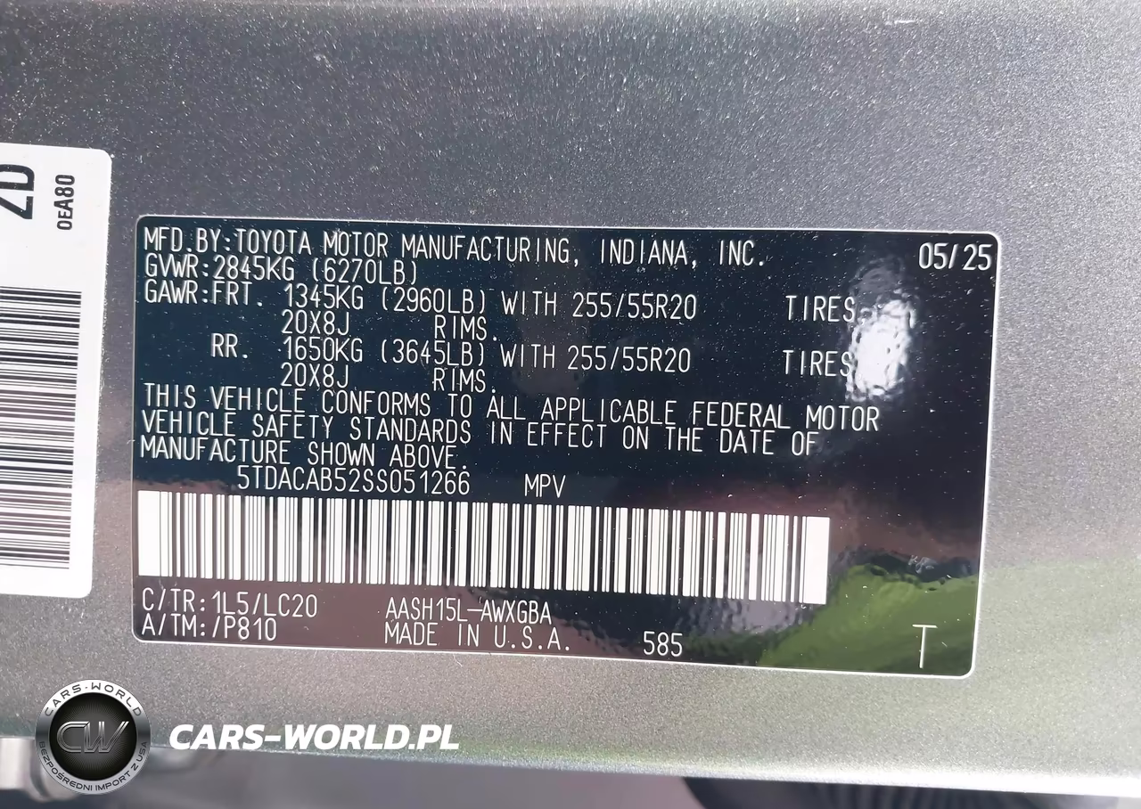 2025 Toyota Grand Highlander Hybrid Limited VIN:5TDACAB52SS051266 - 9