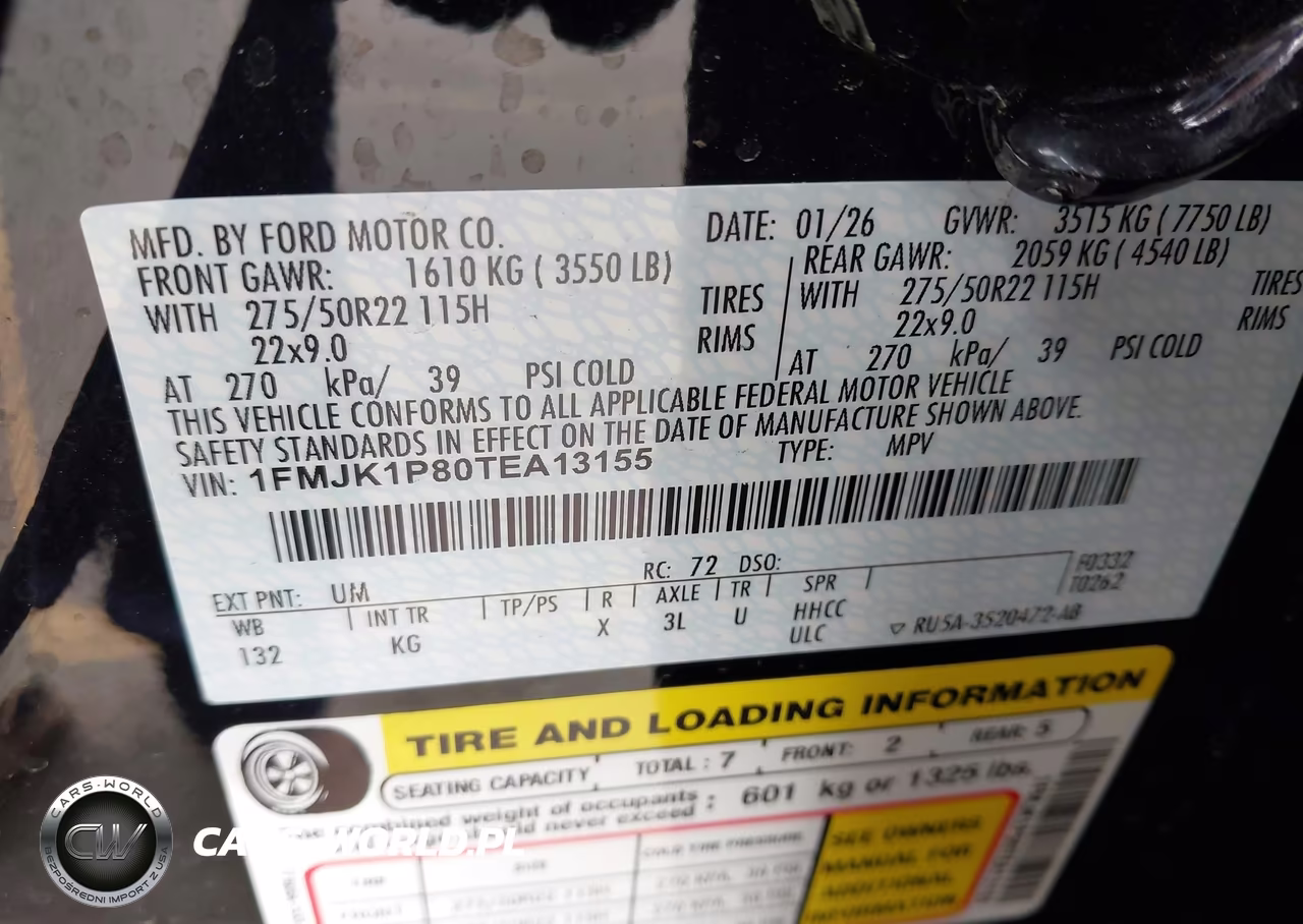 2026 Ford Expedition Max King Ranch Max VIN:1FMJK1P80TEA13155 - 9