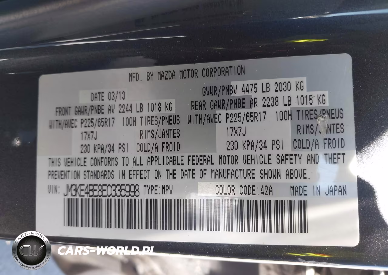 2014 Mazda Cx-5 Sport VIN:JM3KE4BE8E0335998 - 9