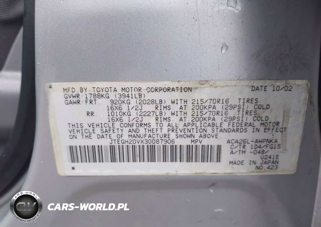 2003 Toyota Rav4 VIN:JTEGH20VX30087906 - 9