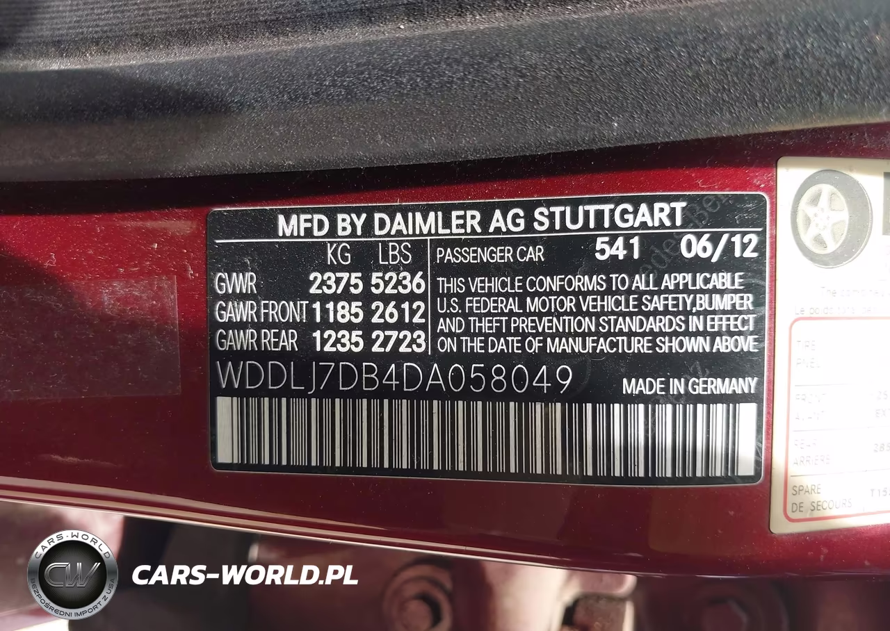 2013 Mercedes-Benz Cls 550 VIN:WDDLJ7DB4DA058049 - 9