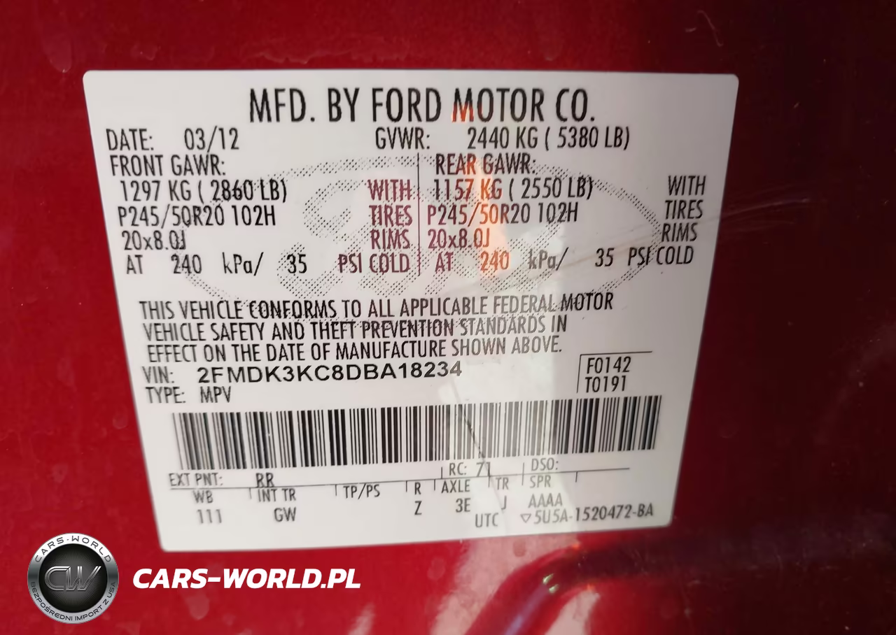 2013 Ford Edge Limited VIN:2FMDK3KC8DBA18234 - 9