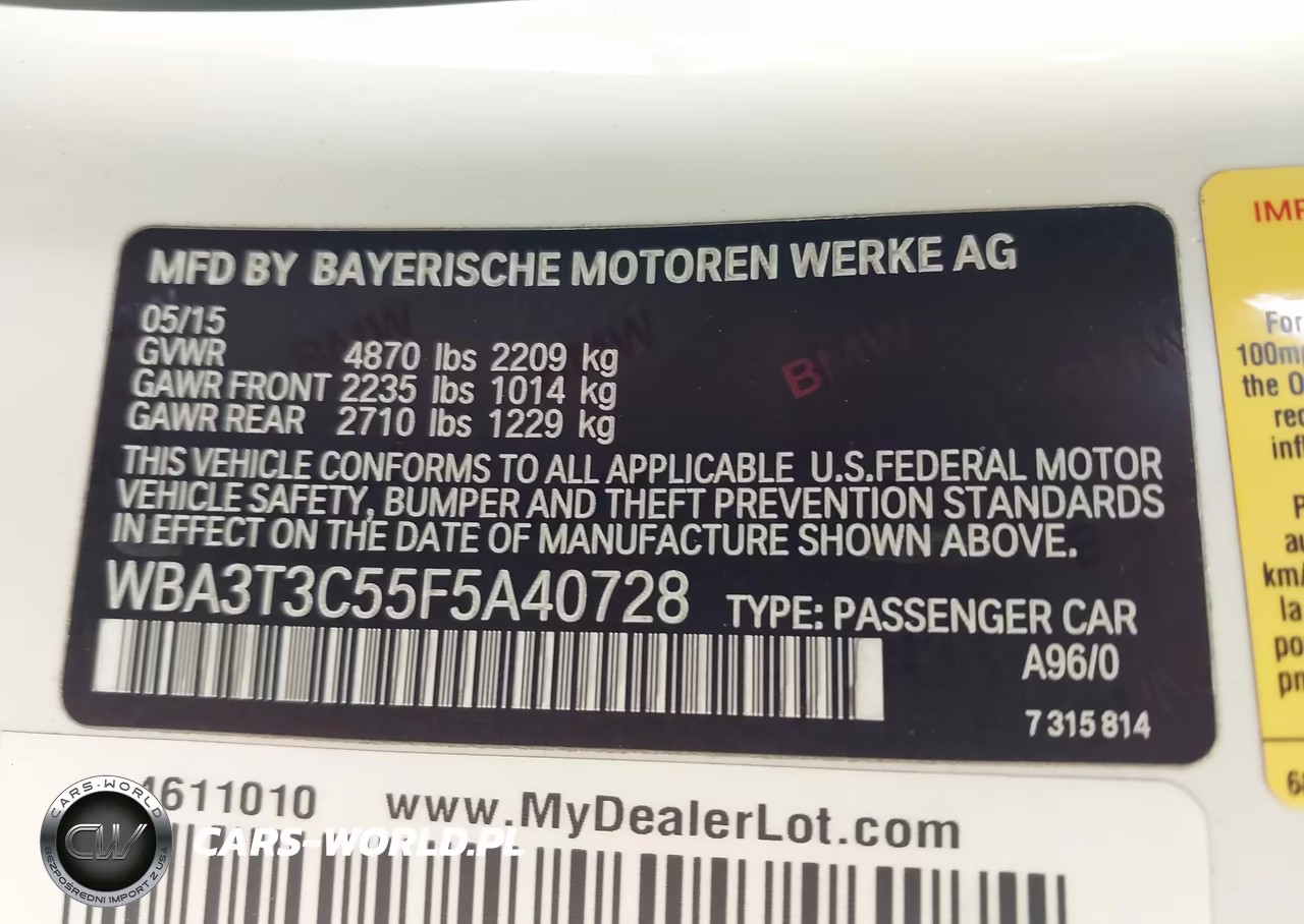 2015 BMW 435I VIN:WBA3T3C55F5A40728 - 9