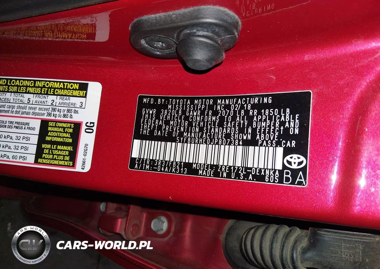 2018 Toyota Corolla Le VIN:5YFBURHE0JP807384 - 9
