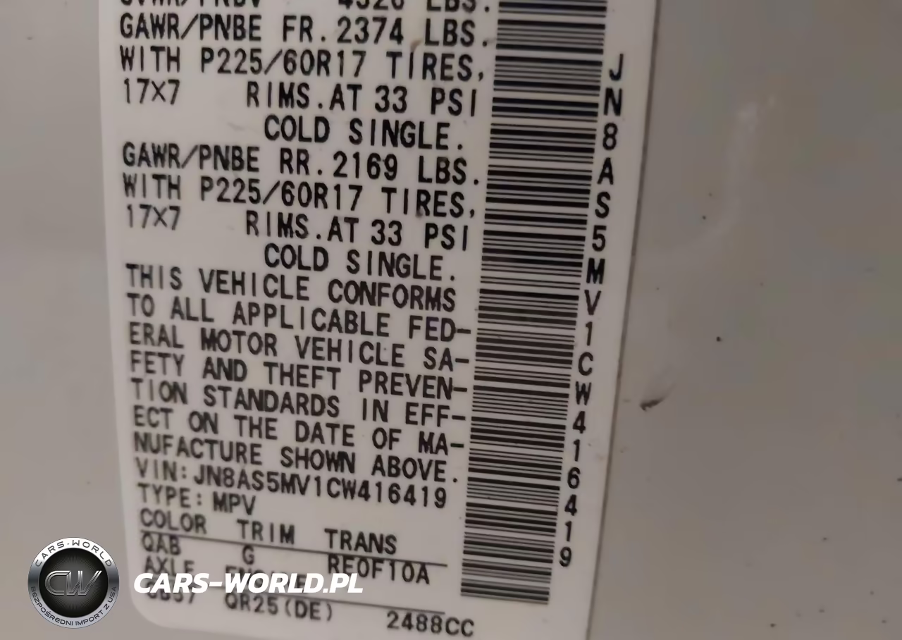 2012 Nissan Rogue Sv VIN:JN8AS5MV1CW416419 - 9