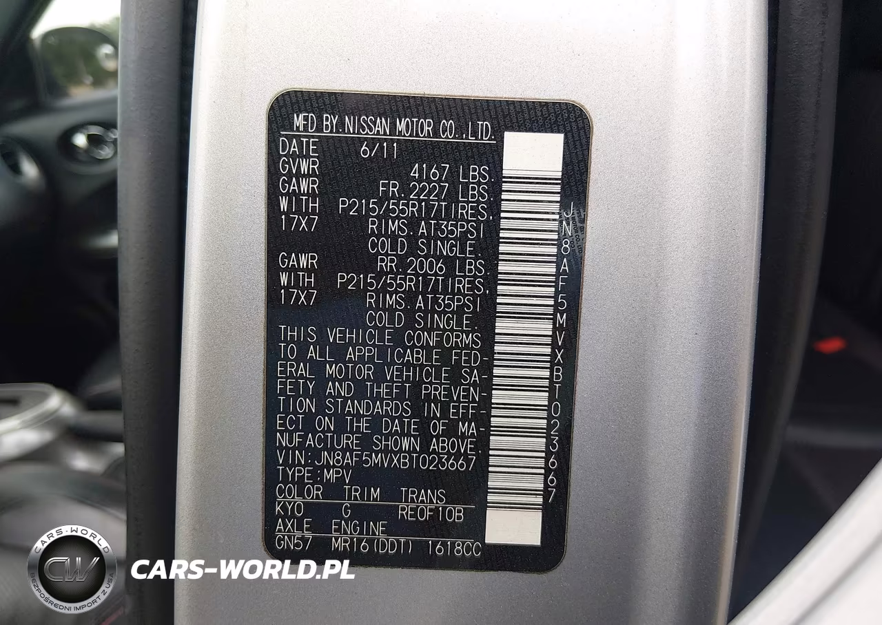 2011 Nissan Juke Sl VIN:JN8AF5MVXBT023667 - 9