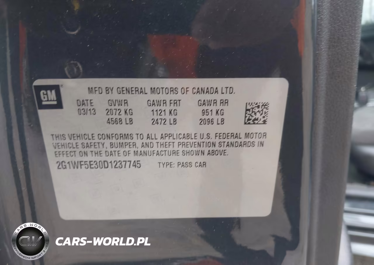 2013 Chevrolet Impala Ls VIN:2G1WF5E30D1237745 - 9