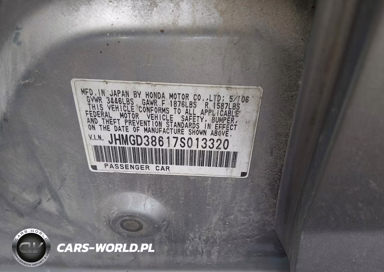 2007 Honda Fit Sport VIN:JHMGD38617S013320 - 9