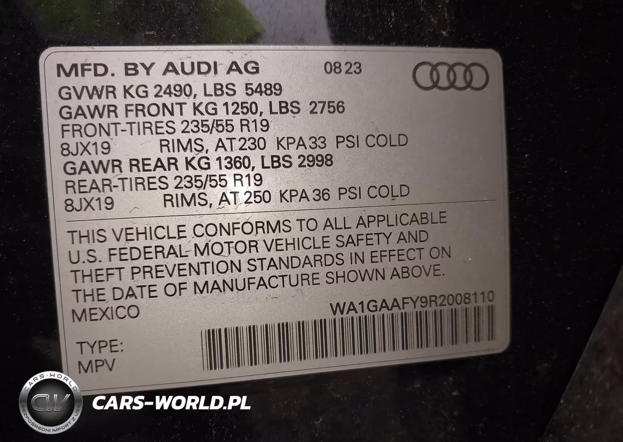 2024 Audi Q5 Premium 45 Tfsi S Line Quattro VIN:WA1GAAFY9R2008110 - 9