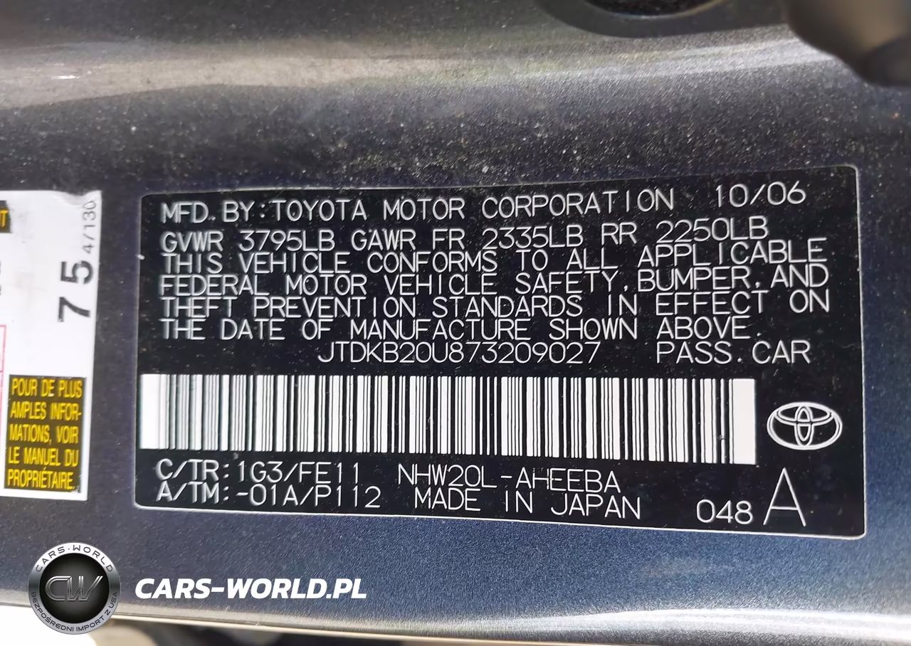 2007 Toyota Prius VIN:JTDKB20U873209027 - 9