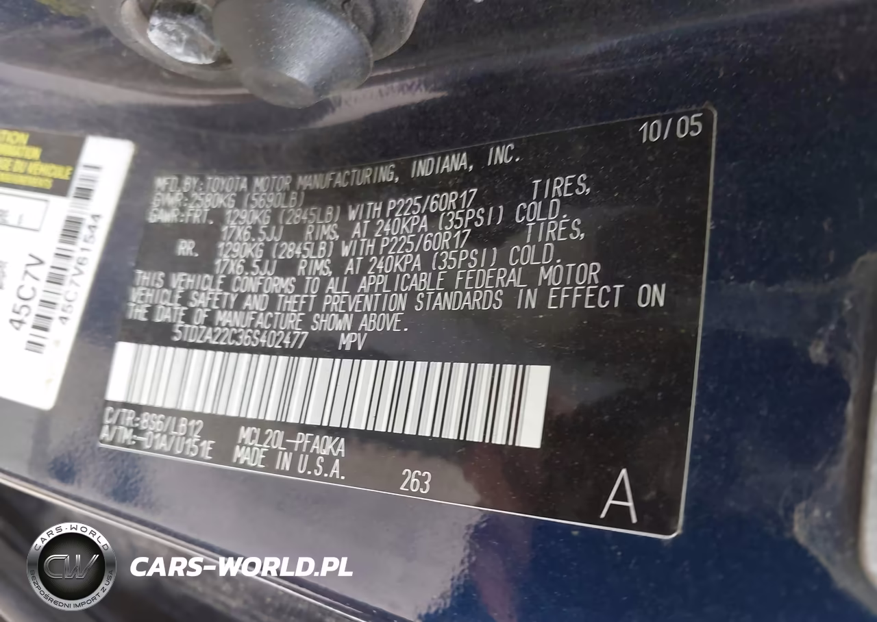 2006 Toyota Sienna Xle VIN:5TDZA22C36S402477 - 9