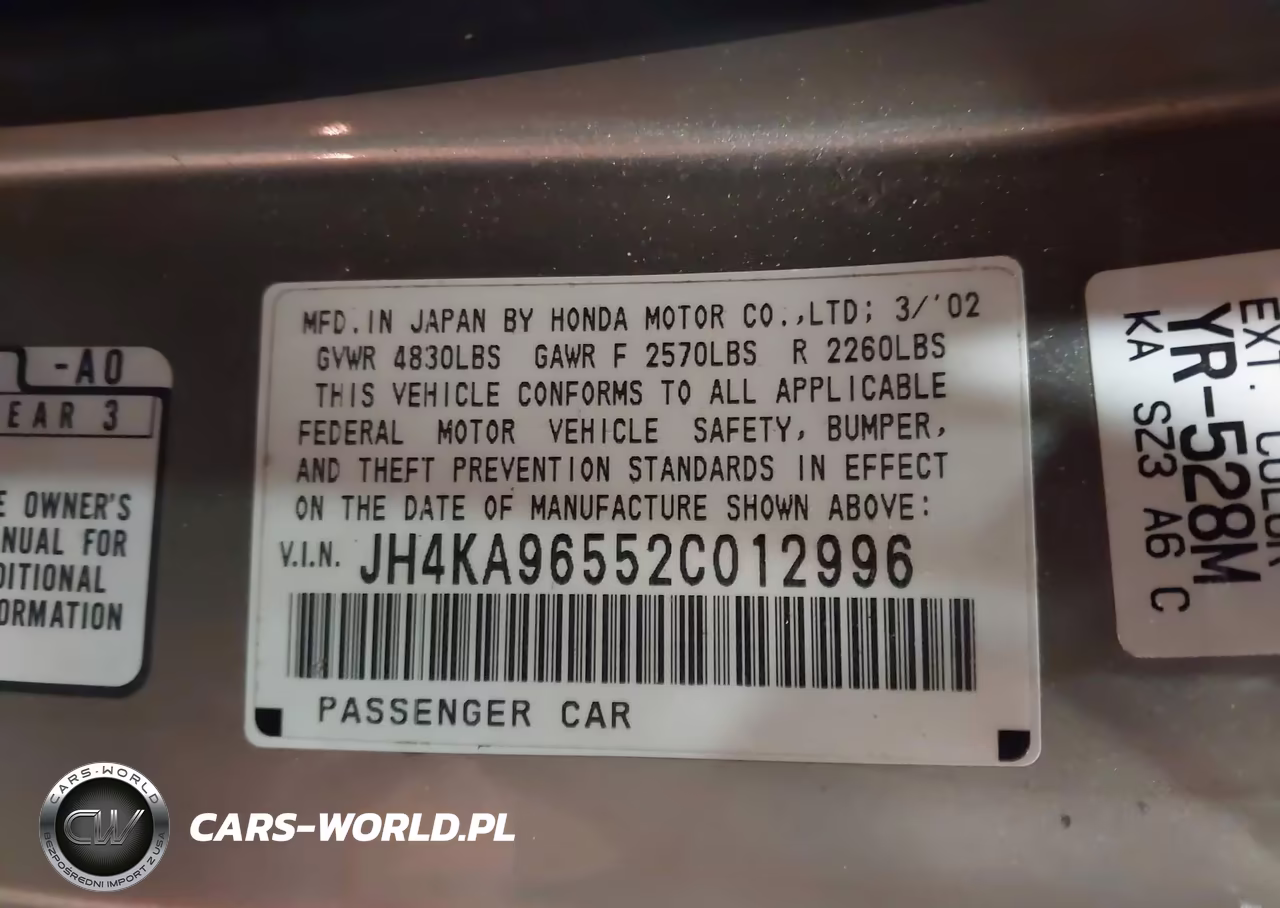 2002 Acura Rl 3.5 VIN:JH4KA96552C012996 - 9