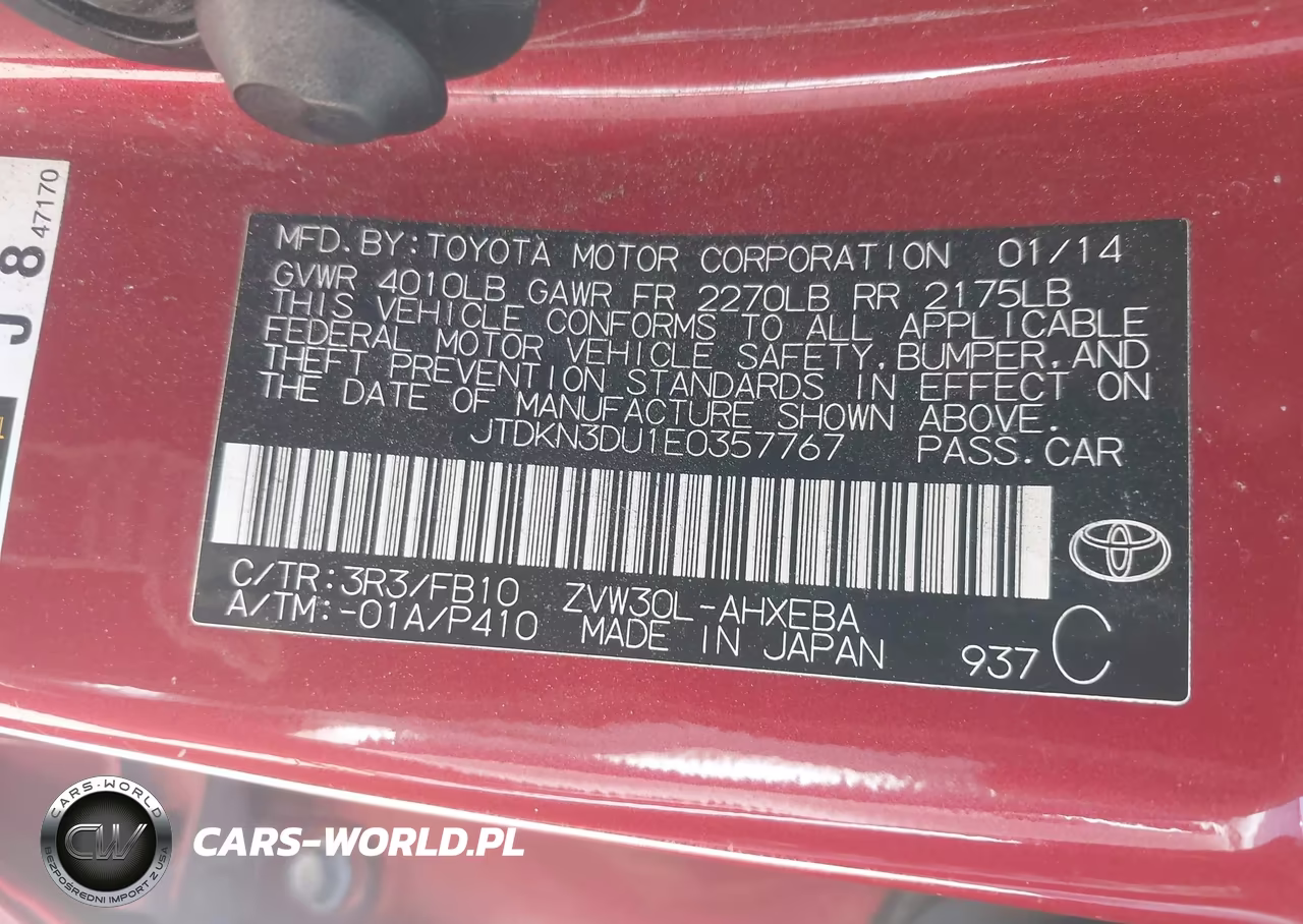 2014 Toyota Prius Three VIN:JTDKN3DU1E0357767 - 9