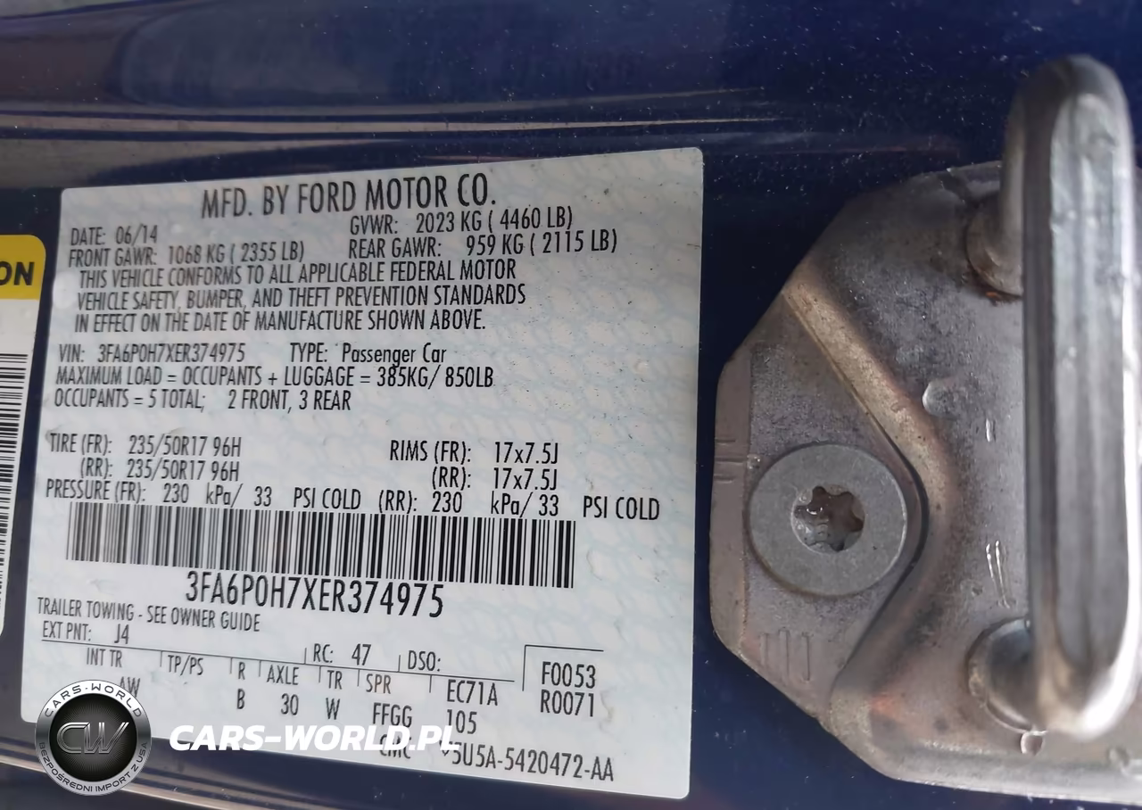 2014 Ford Fusion Se VIN:3FA6P0H7XER374975 - 9