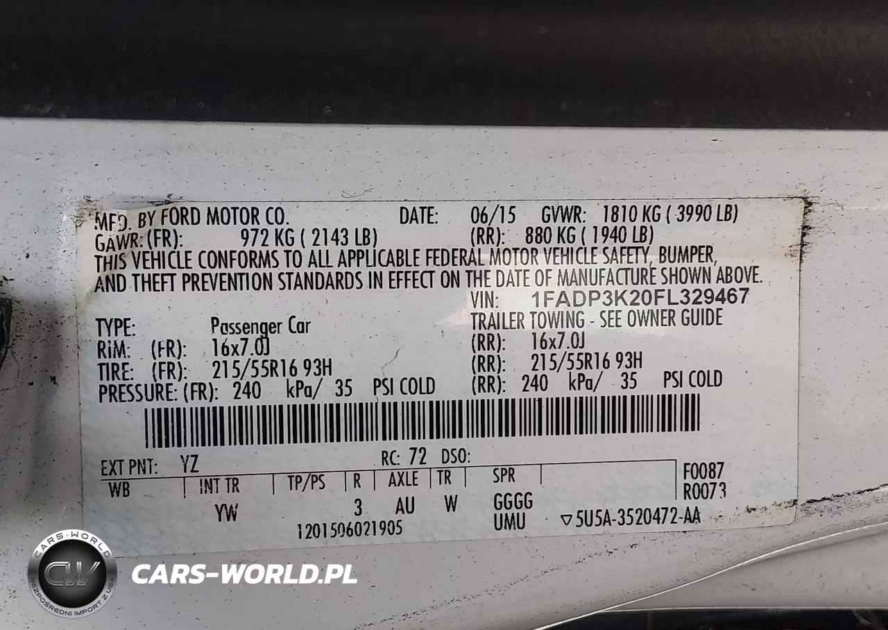 2015 Ford Focus Se VIN:1FADP3K20FL329467 - 9