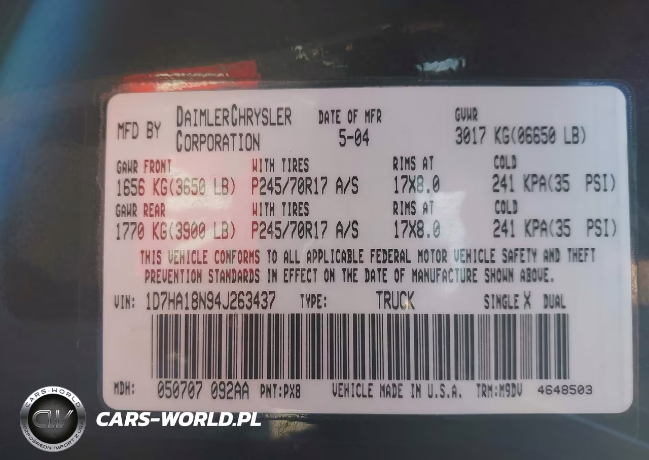 2004 Dodge Ram 1500 Slt-Laramie VIN:1D7HA18N94J263437 - 9