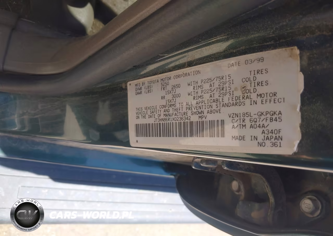 1999 Toyota 4Runner Sr5 V6 VIN:JT3HN86R1X0236342 - 9