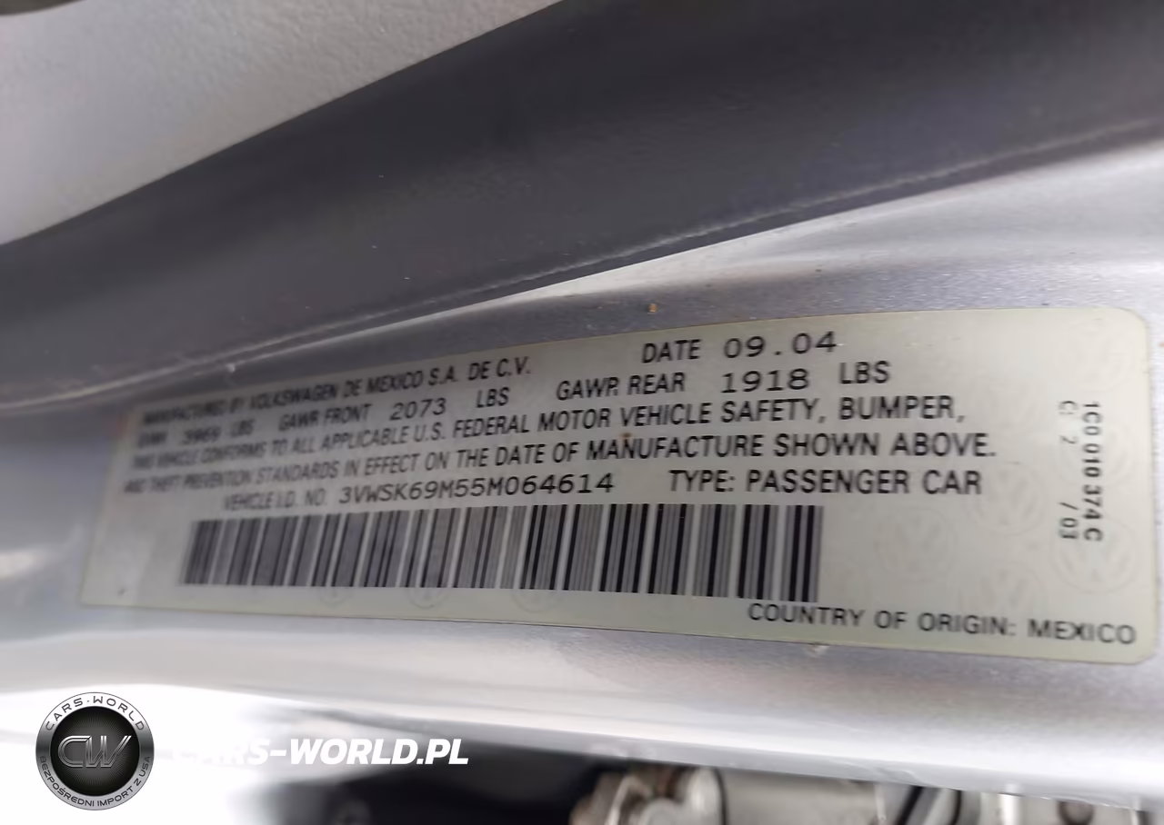 2005 Volkswagen Jetta Gls 2.0L VIN:3VWSK69M55M064614 - 9