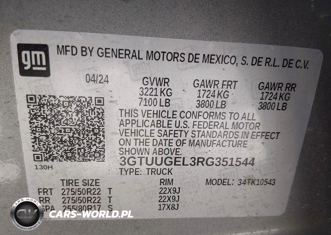 2024 GMC Sierra 1500 4Wd Short Box Denali VIN:3GTUUGEL3RG351544 - 9