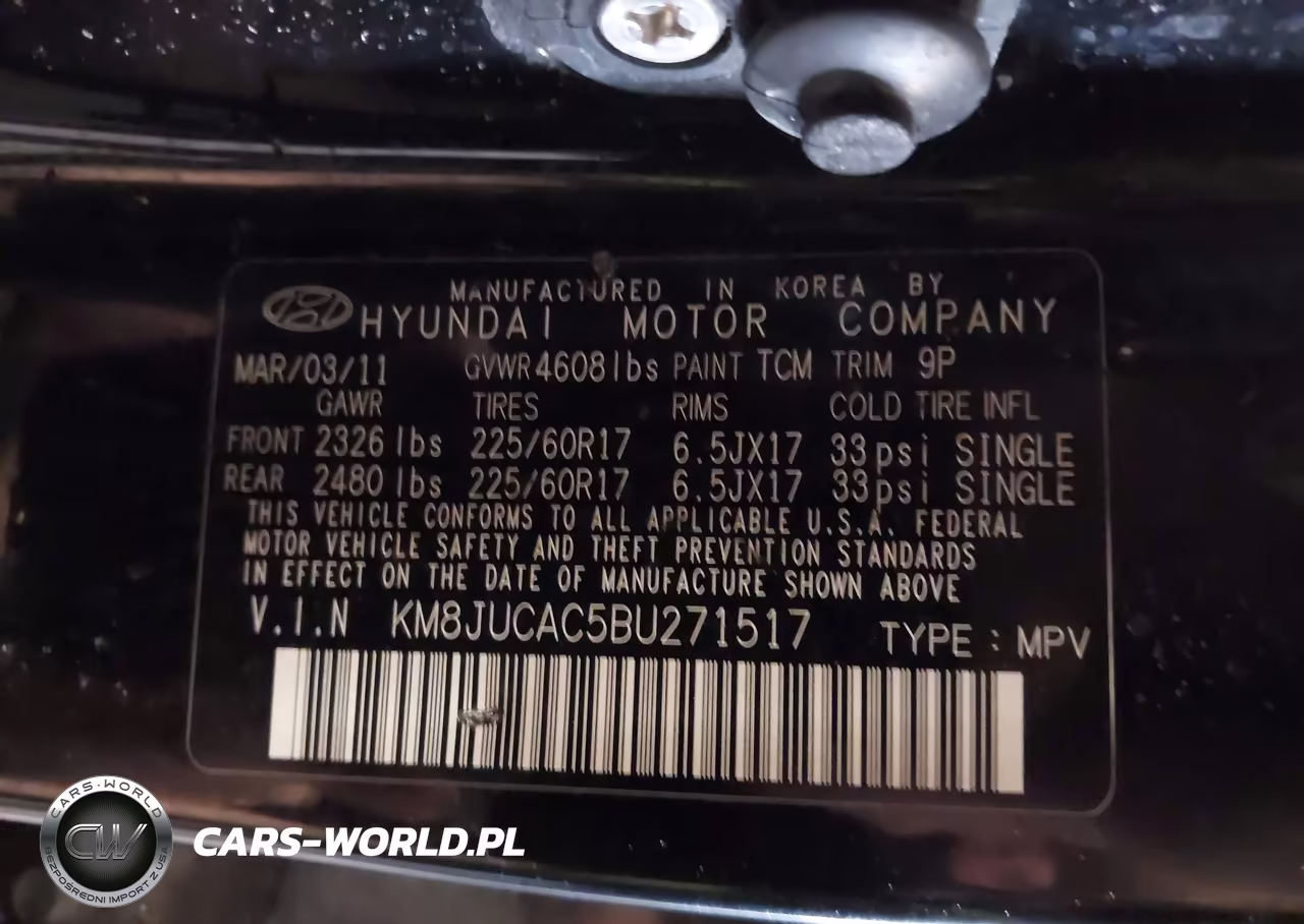 2011 Hyundai Tucson Gls VIN:KM8JUCAC5BU271517 - 9