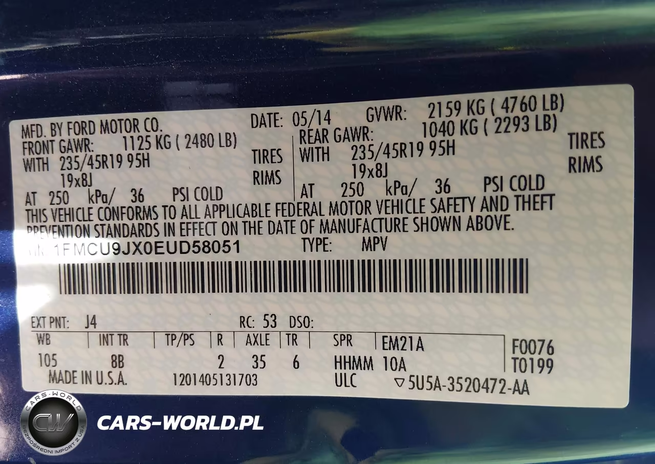 2014 Ford Escape Titanium VIN:1FMCU9JX0EUD58051 - 9
