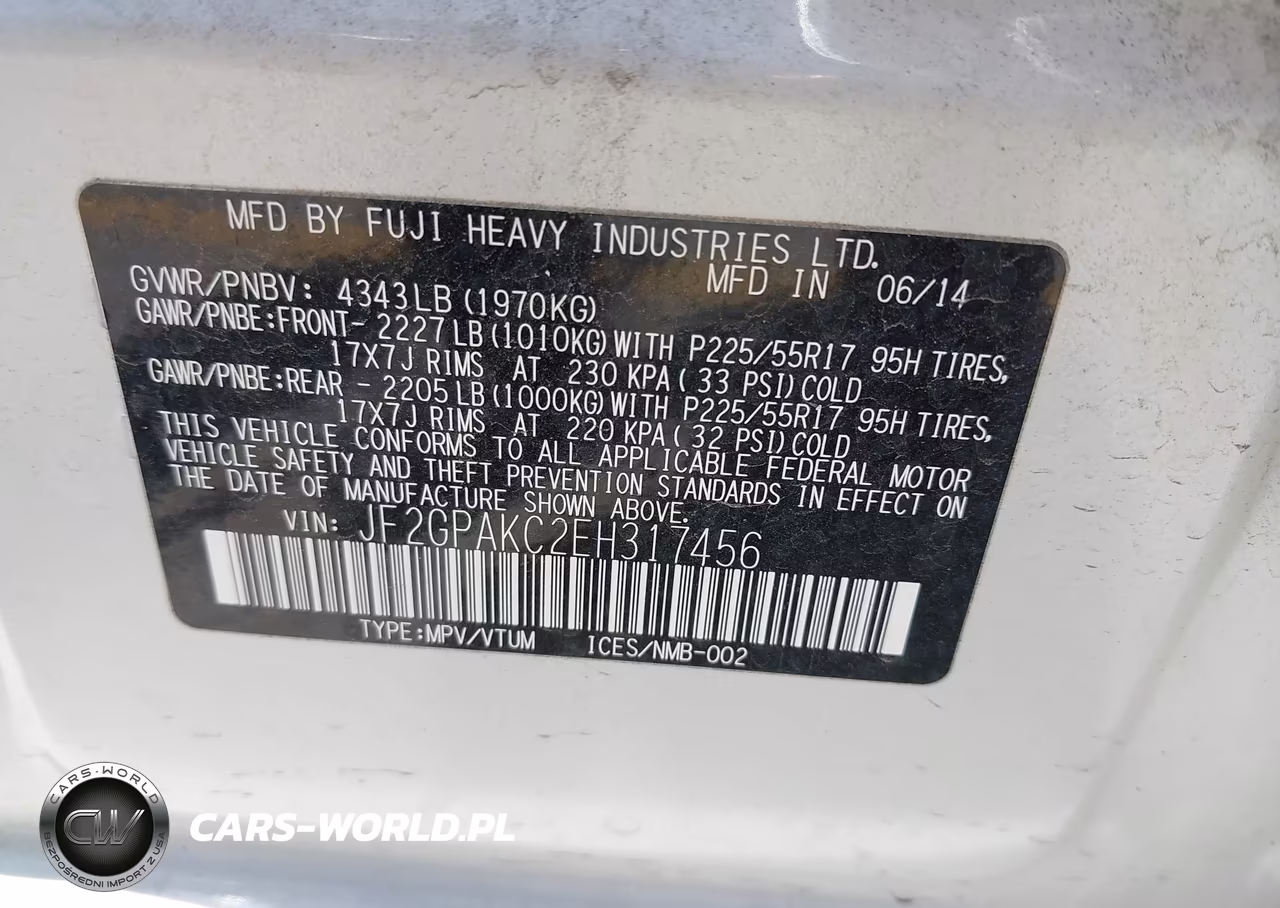 2014 Subaru Xv Crosstrek 2.0I Limited VIN:JF2GPAKC2EH317456 - 9
