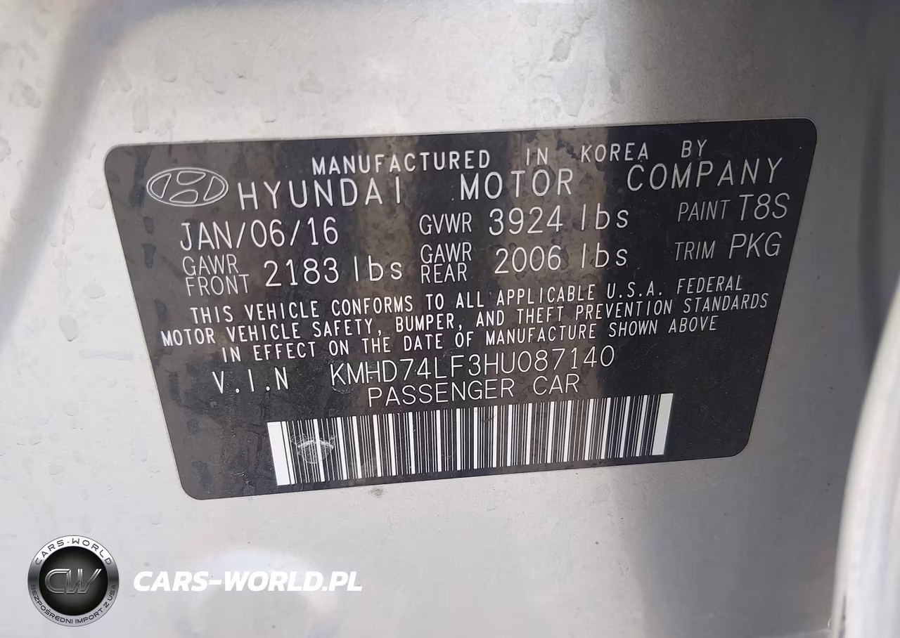2017 Hyundai Elantra Se VIN:KMHD74LF3HU087140 - 9