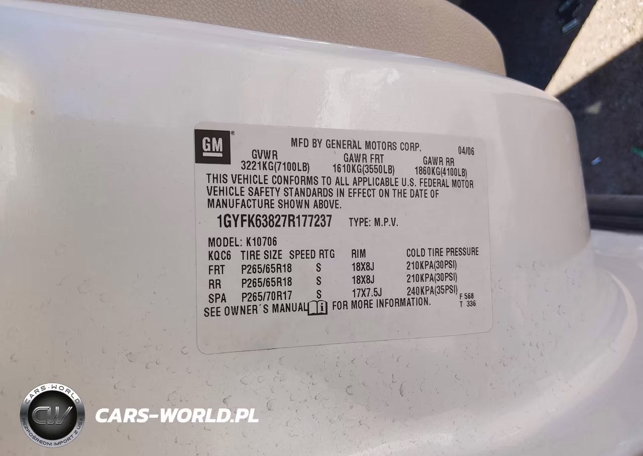 2007 Cadillac Escalade VIN:1GYFK63827R177237 - 9
