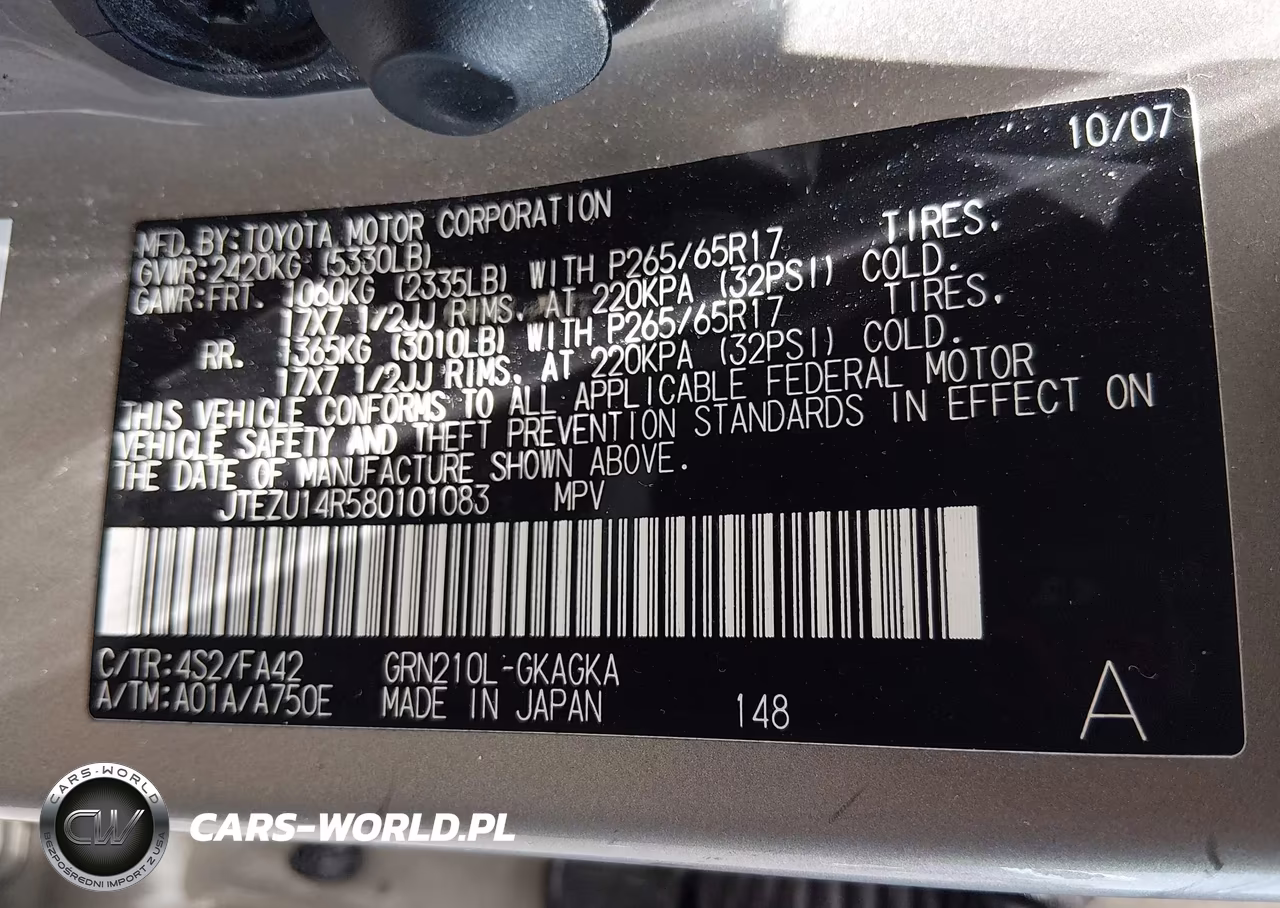 2008 Toyota 4Runner Sr5 V6 VIN:JTEZU14R580101083 - 9